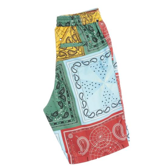  마르셀로 불론 숏팬츠 CMCB074S22FAB001 2518 Yellow YELLOW - MARCELO BURLON