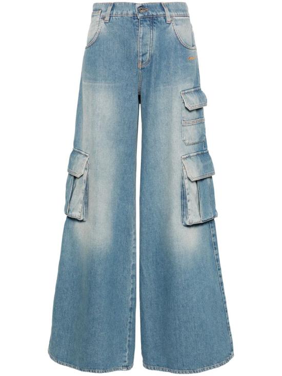 24FW 오프화이트 데님 팬츠 OWYB019F24DEN002 4000 BLEACH