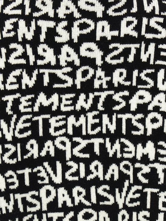 24FW 베트멍 스웨터 WA65KN314BBLACKWHITE White Black - VETEMENTS