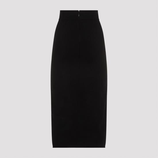 24FW 돌체앤가바나 롱 스커트 FXO10TJFMEX BLACK - DOLCE & GABBANA