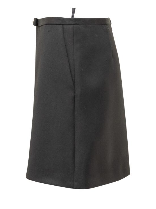 24FW 베르사체 미디 스커트 10169551A12272 1B000 BLACK - VERSACE