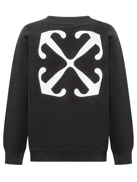 24FW [키즈] 오프화이트 키즈 트레이닝 상의 OBBA001C99FLE004 1001 BLACK WHITE - OFF WHITE