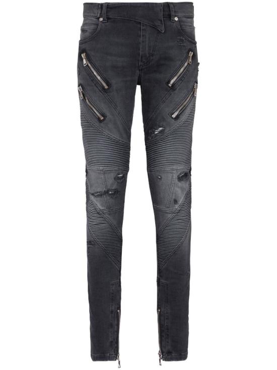 24FW 발망 치노 팬츠 DH1MG110DE68 0PC WASHED BLACK