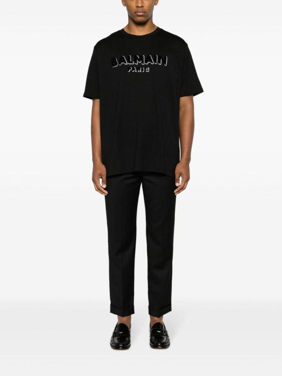  발망 반팔 티셔츠 CH1EG010BB99EJO Black - BALMAIN