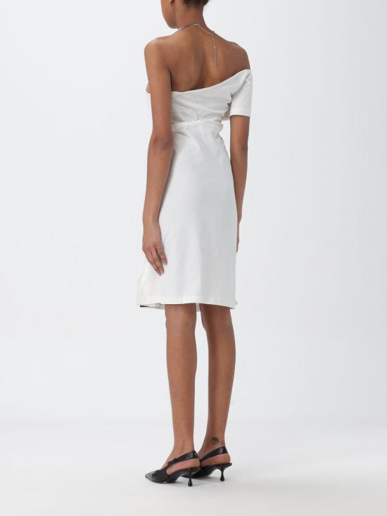  쿠레쥬 미디 원피스 423JRO301JS0112 0001 White - COURREGES