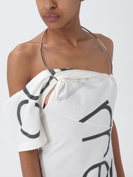  쿠레쥬 미디 원피스 423JRO301JS0112 0001 White - COURREGES