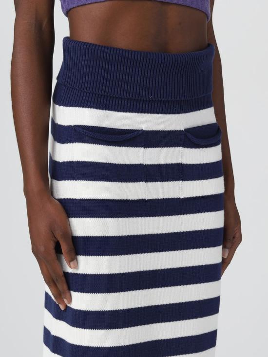  겐조 미디 스커트 FD52JU3563CG 77 Blue - KENZO