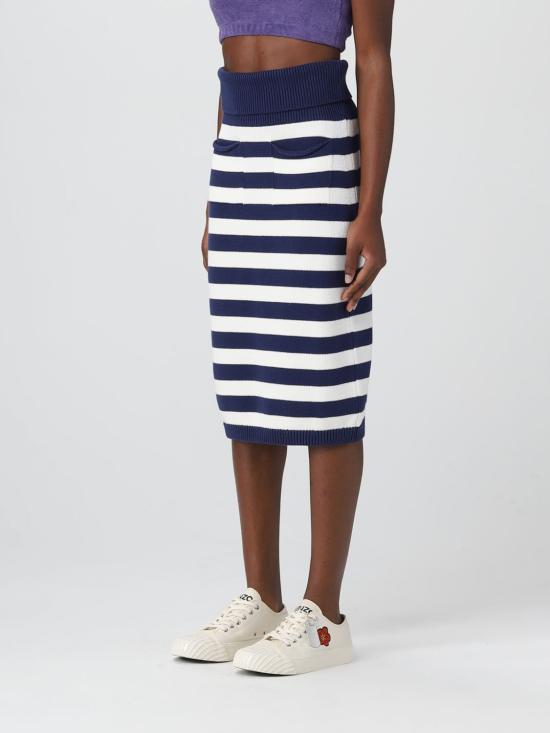  겐조 미디 스커트 FD52JU3563CG 77 Blue - KENZO