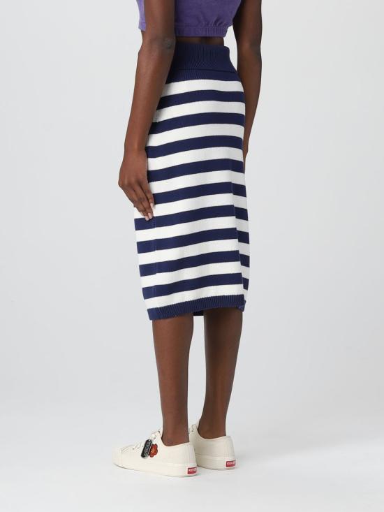  겐조 미디 스커트 FD52JU3563CG 77 Blue - KENZO