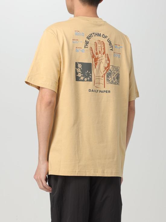  데일리 페이퍼 반팔 티셔츠 2411064 TAOS Beige - DAILY PAPER