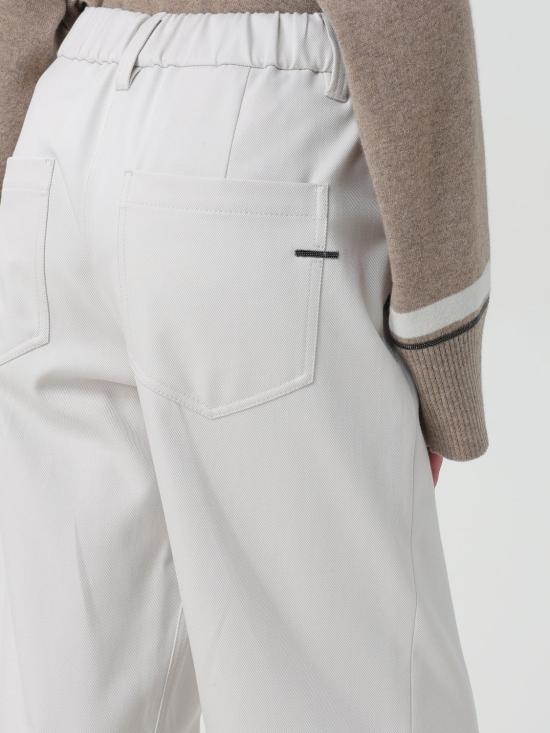  브루넬로 쿠치넬리 스트레이트 팬츠 MA126P8417 C8505 Yellow Cream - BRUNELLO CUCINELLI