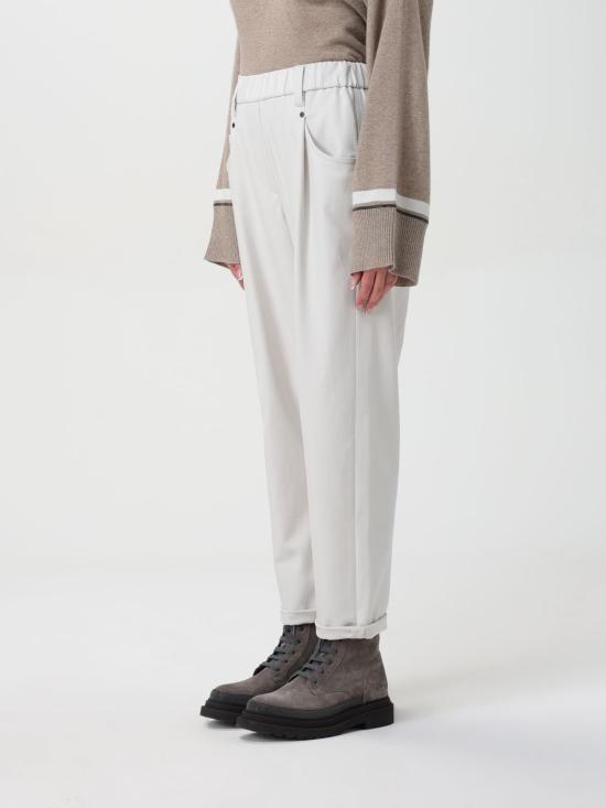  브루넬로 쿠치넬리 스트레이트 팬츠 MA126P8417 C8505 Yellow Cream - BRUNELLO CUCINELLI