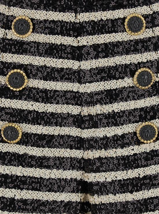 24FW 발망 숏팬츠 DF1PA265XJ31EAB White black - BALMAIN