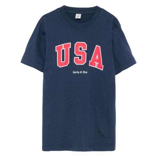 24FW 스포티앤리치 반팔 티셔츠 TO043503643BL NA RD