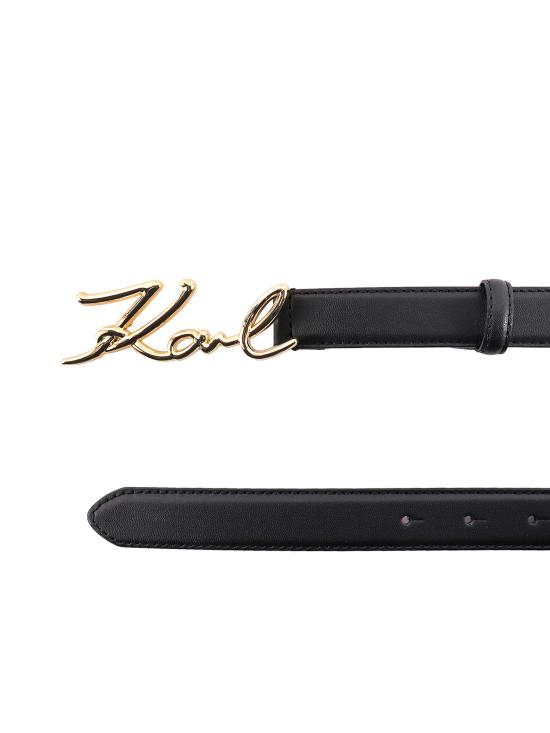 24FW 칼라거펠트 슬림 벨트 205W3103 A997 Black - KARL LAGERFELD