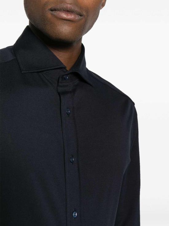 27SS 브루넬로 쿠치넬리 긴팔 셔츠 M0B136686C4425 Blue - BRUNELLO CUCINELLI