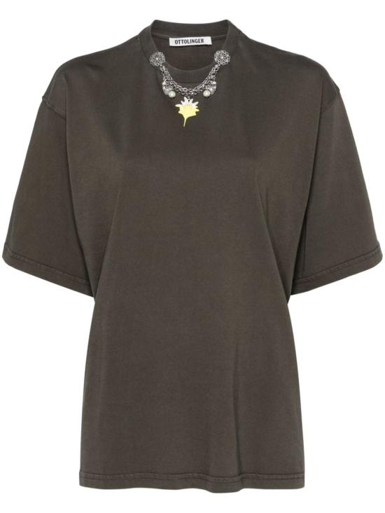 24FW 오토링거 반팔 티셔츠 1150102521 BRW Brown