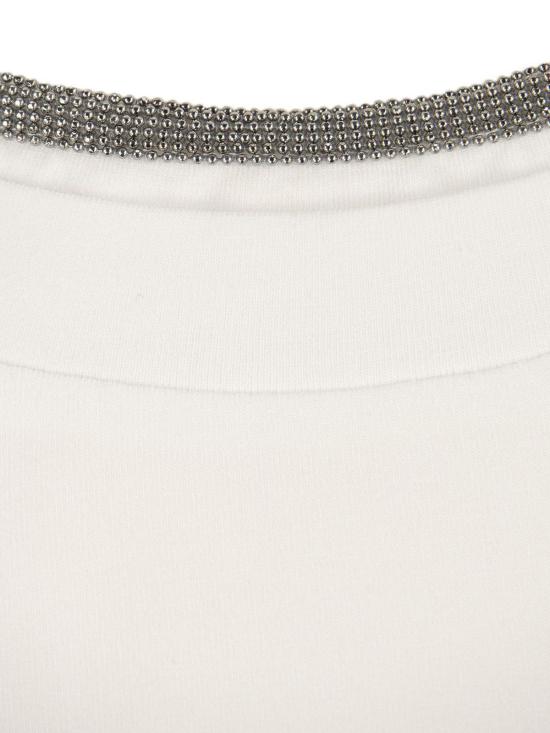 26SS 브루넬로 쿠치넬리 콘트라스트 트리밍 M0T18BD200C159 White - BRUNELLO CUCINELLI