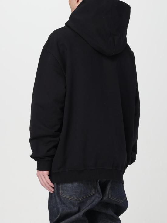 26SS 마르지엘라 업사이드 다운 자수 로고 후드 S50GU0167S25503 962 Black - MAISON MARGIELA