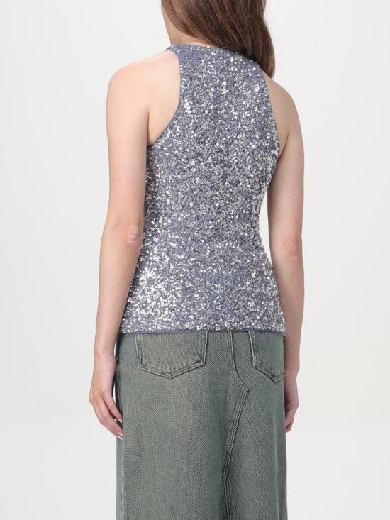 24FW 가니 민소매 티셔츠 F9654 552 Violet - GANNI