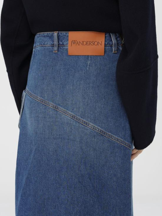 25FW JW앤더슨 미디 스커트 DK0023PG1164 804 Blue - JW ANDERSON
