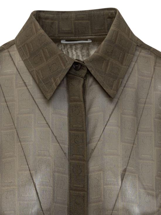 24FW 살바토레 페라가모 블라우스 13G356 777868 GREEN - SALVATORE FERRAGAMO