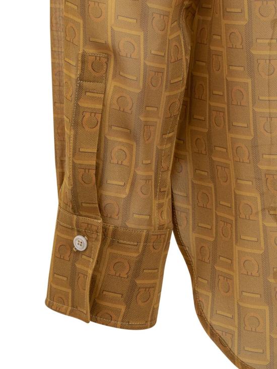 24FW 살바토레 페라가모 셔츠 13G356 777869 YELLOW - SALVATORE FERRAGAMO