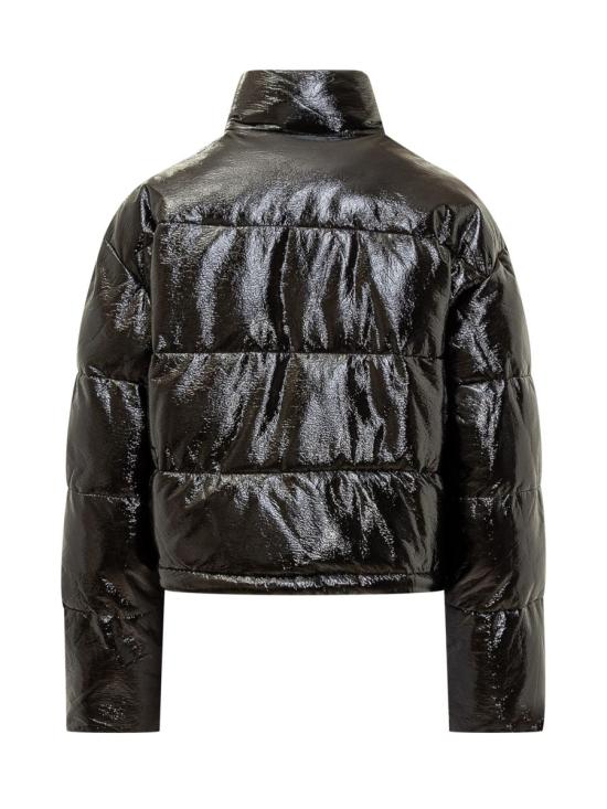 24FW 쿠레쥬 바이닐 숏 푸퍼 자켓  323CMA106VY0016 9999 Black - COURREGES