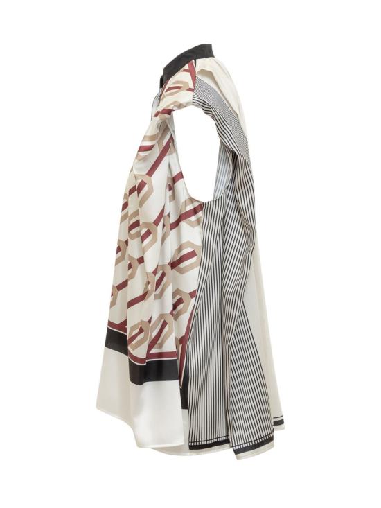  칼카테라 민소매 티셔츠 B108CS VUNICAPRINT Beige - CALCATERRA