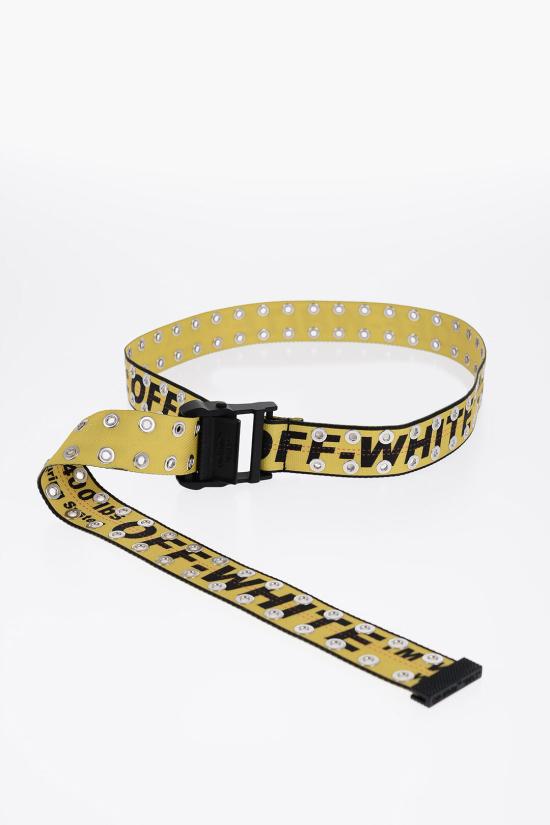  오프화이트 가죽 벨트 OMRB086F22FAB0011810 Yellow - OFF WHITE