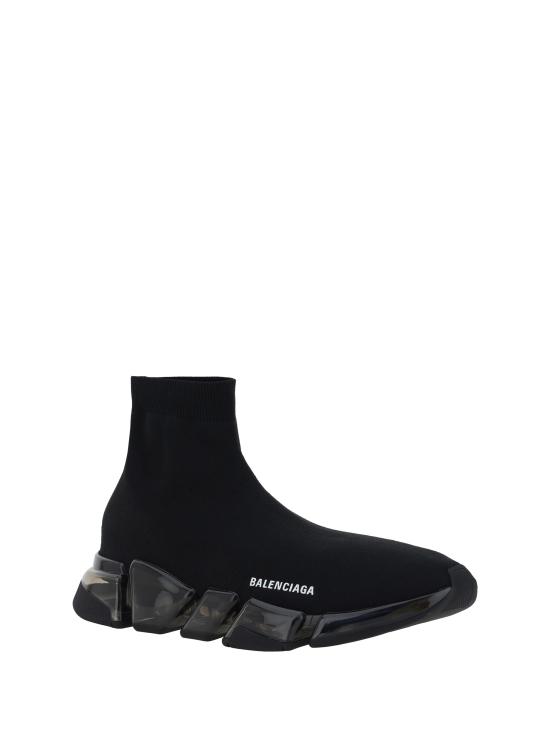 26FW 발렌시아가 스피드 2.0 풀 클리어 솔 리사이클드 니트 스니커즈 617239W2DC4 1000 BLACK - BALENCIAGA
