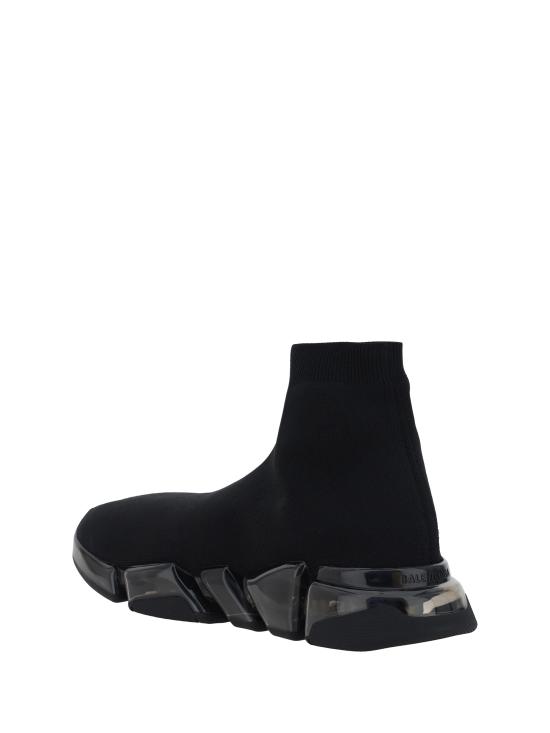 26FW 발렌시아가 스피드 2.0 풀 클리어 솔 리사이클드 니트 스니커즈 617239W2DC4 1000 BLACK - BALENCIAGA