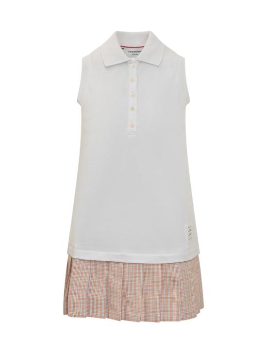  톰브라운 숏 원피스 FJD107A00050 100 WHITE