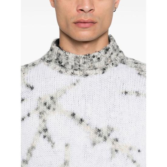 24FW 페데리코 시나 스웨터 FCW24 KTP01 01 GREY - FEDERICO CINA