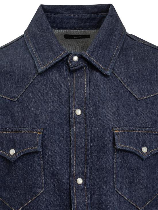  알라누이 데님 셔츠 LMYD007R24DEN004 4000 BLUE - ALANUI