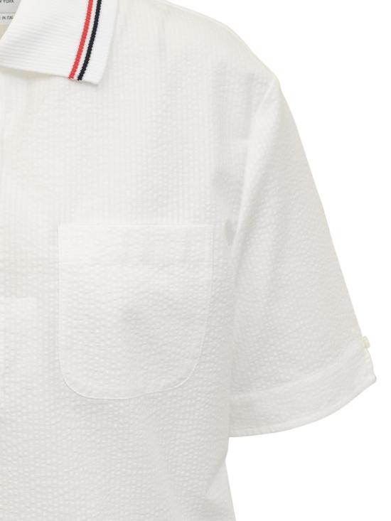  톰브라운 폴로 티셔츠 FTU419A00572 100 WHITE - THOM BROWNE