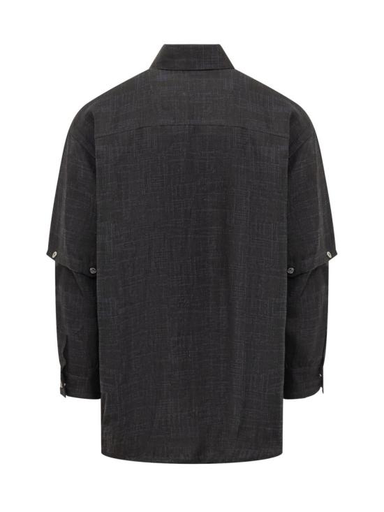  오프화이트 긴팔 셔츠 OMES010S24FAB001 4710 Black - OFF WHITE