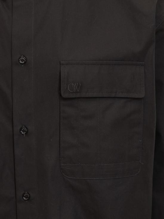  오프화이트 긴팔 셔츠 OMGE033F23FAB001 1010 Black - OFF WHITE