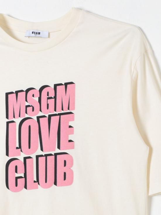 25FW [키즈] 엠에스지엠 티셔츠 F4MSJGTH212 013 Cream - MSGM