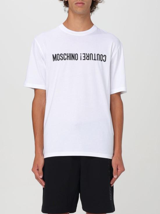 25FW 모스키노 반팔 티셔츠 07037041 1001 White