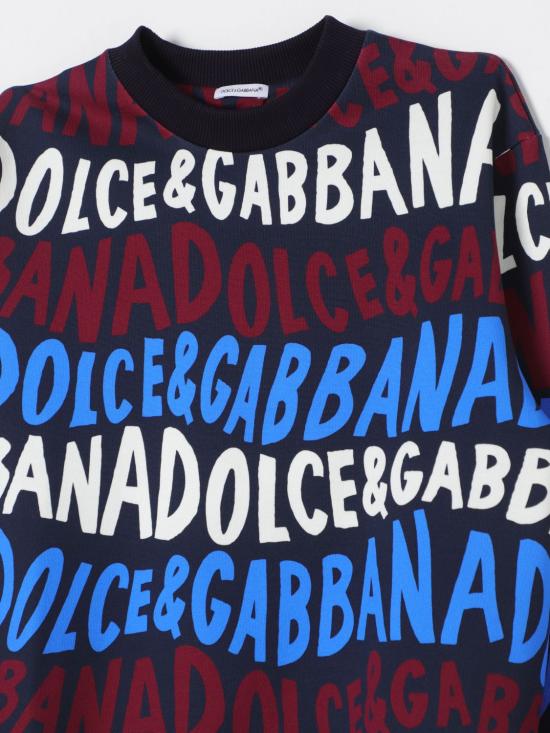 24FW [키즈] 돌체앤가바나 풀오버 L4JWKEHS7OX HB5FA Blue - DOLCE & GABBANA
