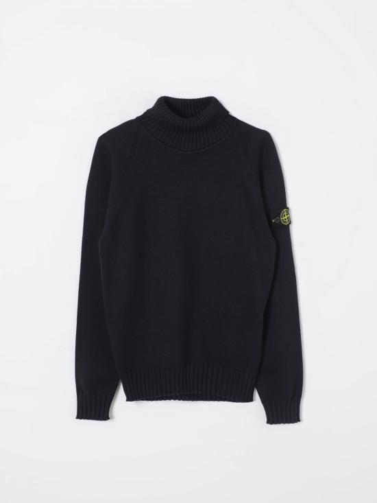 25FW [키즈] 스톤 아일랜드 터틀넥 니트 8116504A2 V0020 Blue