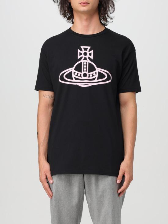 24FW 비비안웨스트우드 반팔 티셔츠 3G010022J001M N401 Black