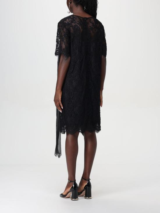 24FW 에르마노 설비노 미디 원피스 D452Q337BXD 95708 Black - ERMANNO SCERVINO