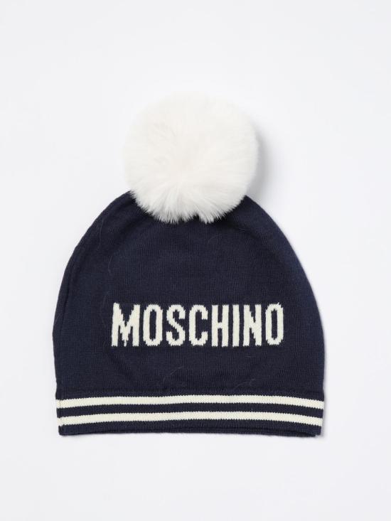 25FW [키즈] 모스키노 모자 MUX04WLHE43 40016 Blue - MOSCHINO
