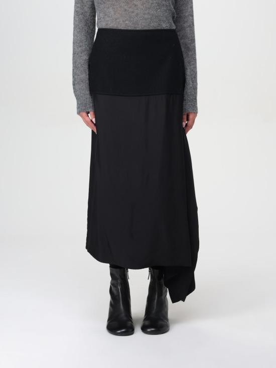 24FW 질샌더 롱 스커트 J02MA0233J20050 001 Black