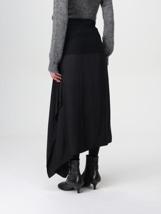 24FW 질샌더 롱 스커트 J02MA0233J20050 001 Black - JIL SANDER