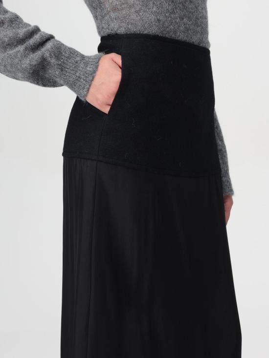 24FW 질샌더 롱 스커트 J02MA0233J20050 001 Black - JIL SANDER