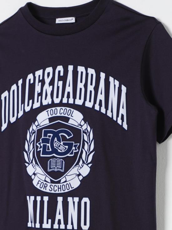 25FW [키즈] 돌체앤가바나 티셔츠 L4JTHUG7NNM B3681 Blue - DOLCE & GABBANA