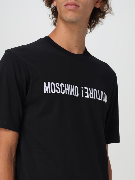 25FW 모스키노 반팔 티셔츠 07037041 1555 Black - MOSCHINO
